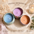 Vela aromática pequeña en lata