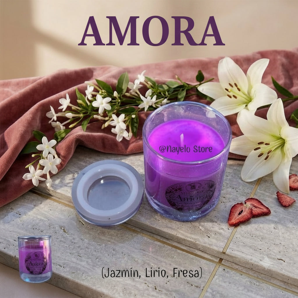 Una vela que envuelve tus espacios en una atmósfera romántica, delicada y dulce. La elegancia floral del jazmín y el lirio se mezcla con el toque jugoso y encantador de la fresa, creando un aroma sofisticado que transmite calma, feminidad y calidez.
Perfecta para acompañar tus momentos de descanso, consentirte después de un día largo o llenar tu hogar de una sensación acogedora y encantadora.

💖 Sensación: Dulce, floral y envolvente
🕯️ Amora Candle — Un aroma que enamora 