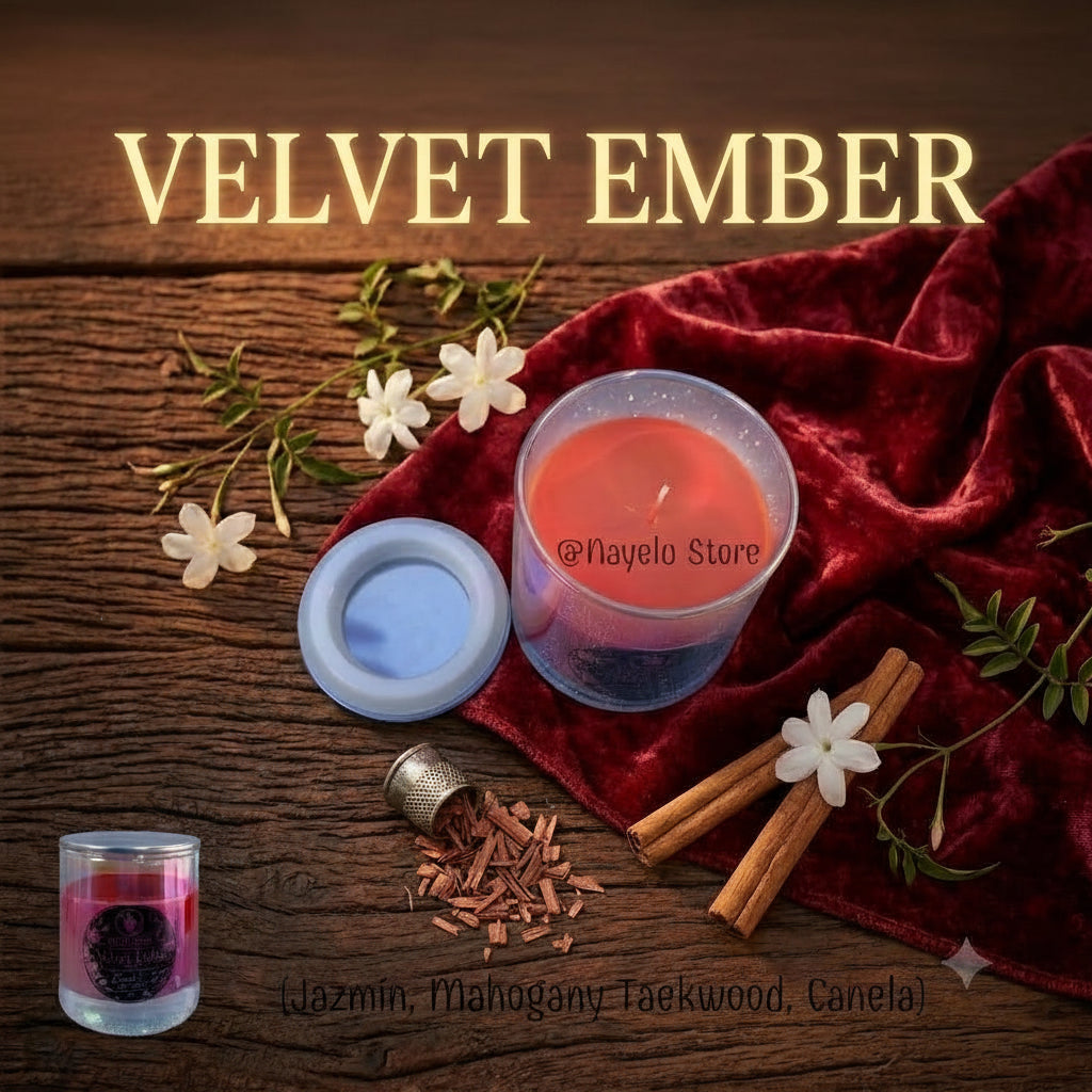 Una vela intensa y elegante que combina la delicadeza floral del jazmín con la profundidad amaderada del mahogany teakwood y el toque cálido y especiado de la canela. Su aroma crea una atmósfera sofisticada, acogedora y ligeramente misteriosa, perfecta para transformar cualquier espacio en un refugio cálido y lleno de personalidad.

🖤 Sensación: Cálida, elegante y seductora
🕯️ Velvet Ember Candle — Donde la calidez se convierte en lujo.